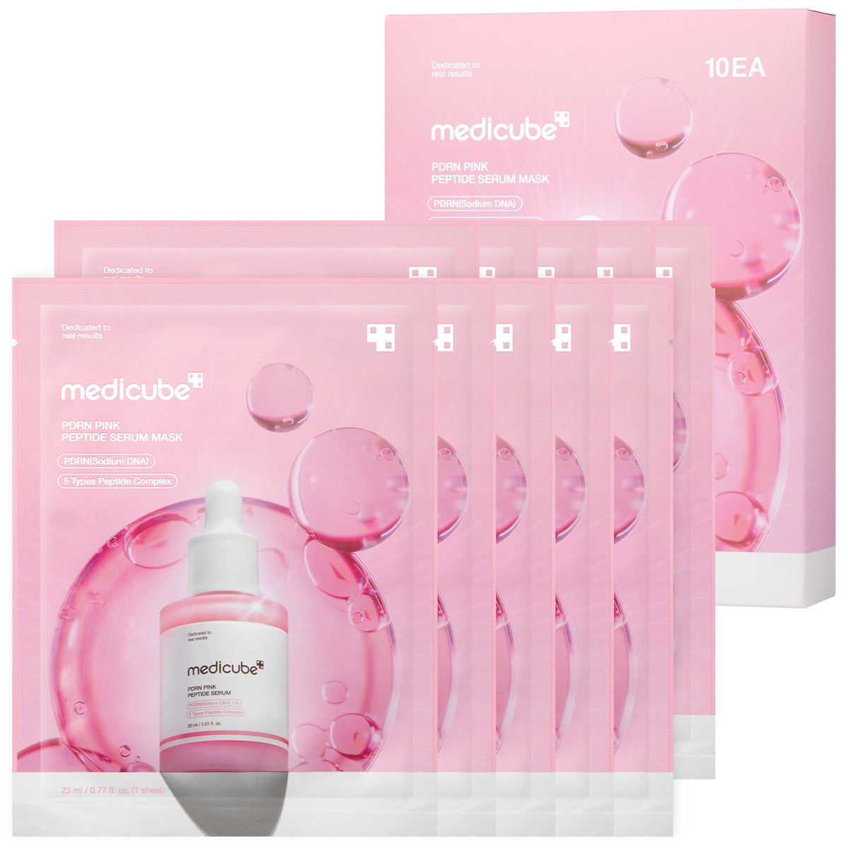 PDRN Pink Peptid Ampullen-Maske
