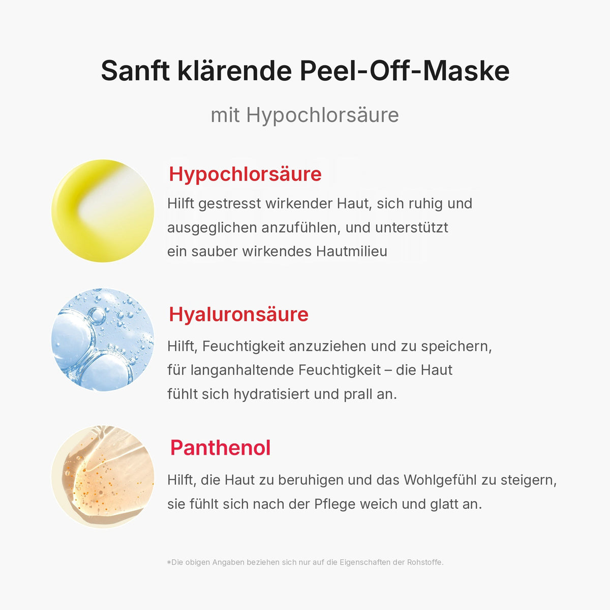 Hypochlorsäure Peel-Maske