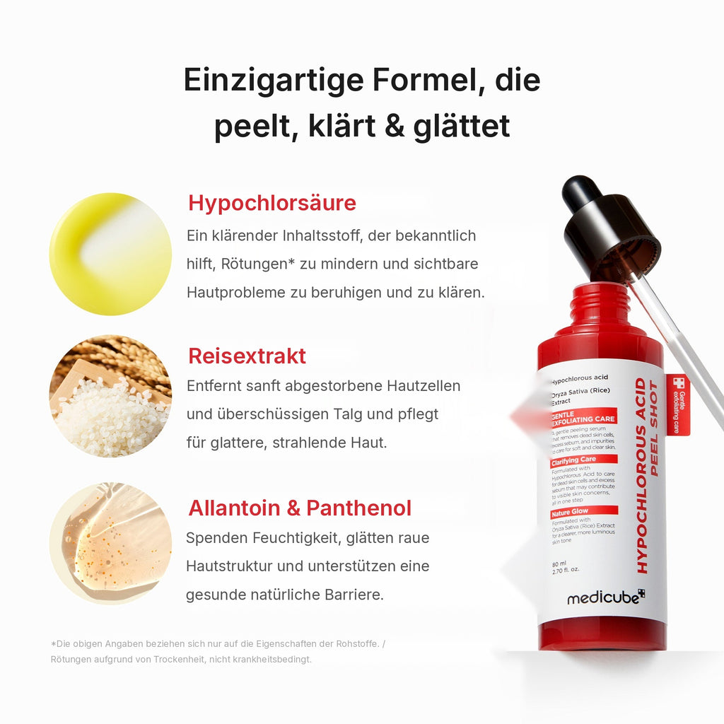 Hypochlorsäure Reis Peel Shot