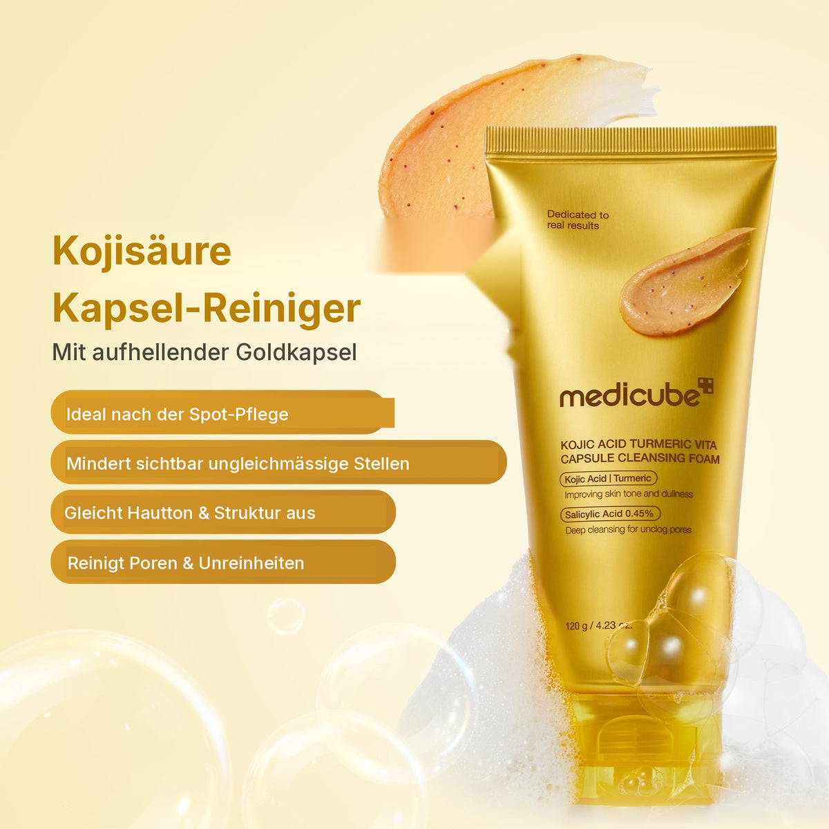 Kojisäure Kurkuma Vita Kapsel-Reinigungsschaum