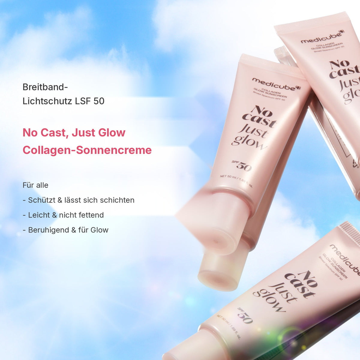 No Cast Just Glow Collagen Sonnenschutz